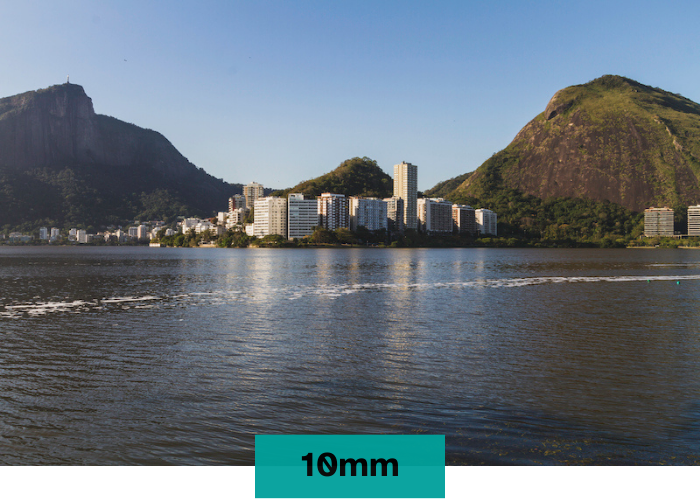 Fotografia usando lente 10mm, bem aberta