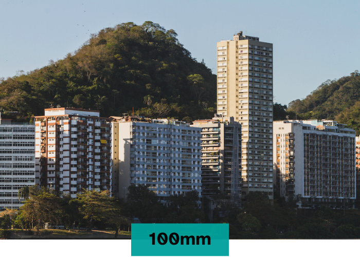 Fotografia usando lente 100mm, mais fechado